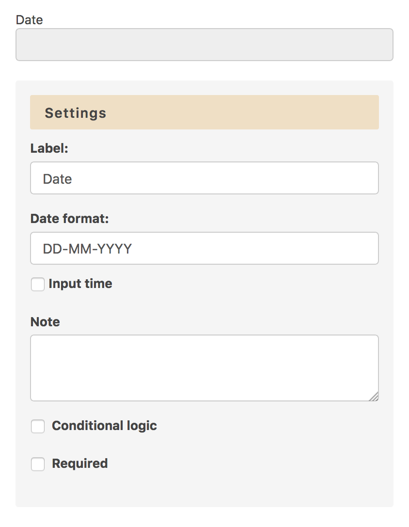 Date Field Live Forms